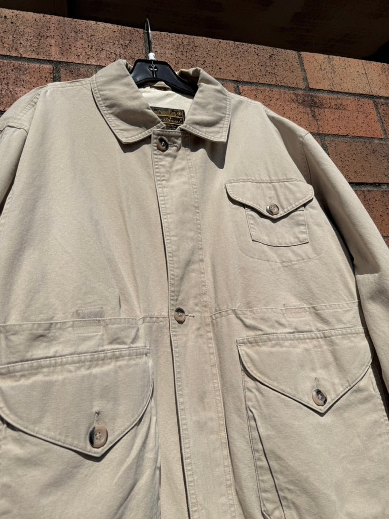 90s Eddie Bauer Beige Cargo Jacket Sz M
