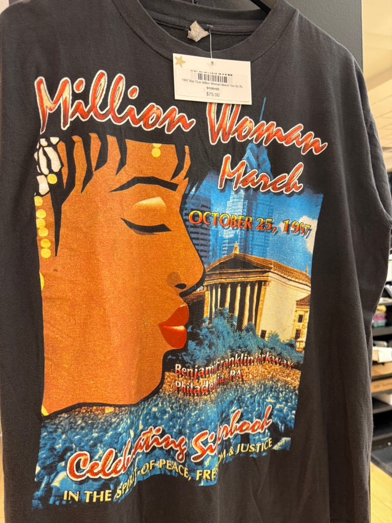 1997 Bay Club Million Woman March Tee Sz XL