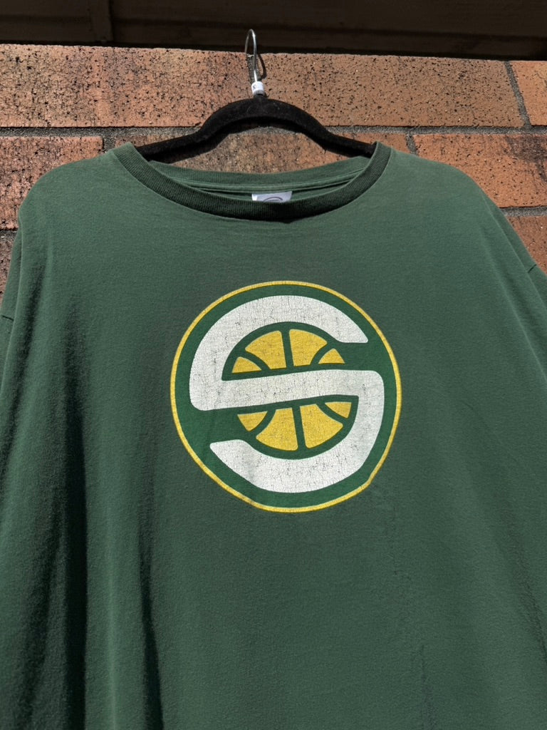 Y2K Seattle Sonics FSN Tee Green Size XL