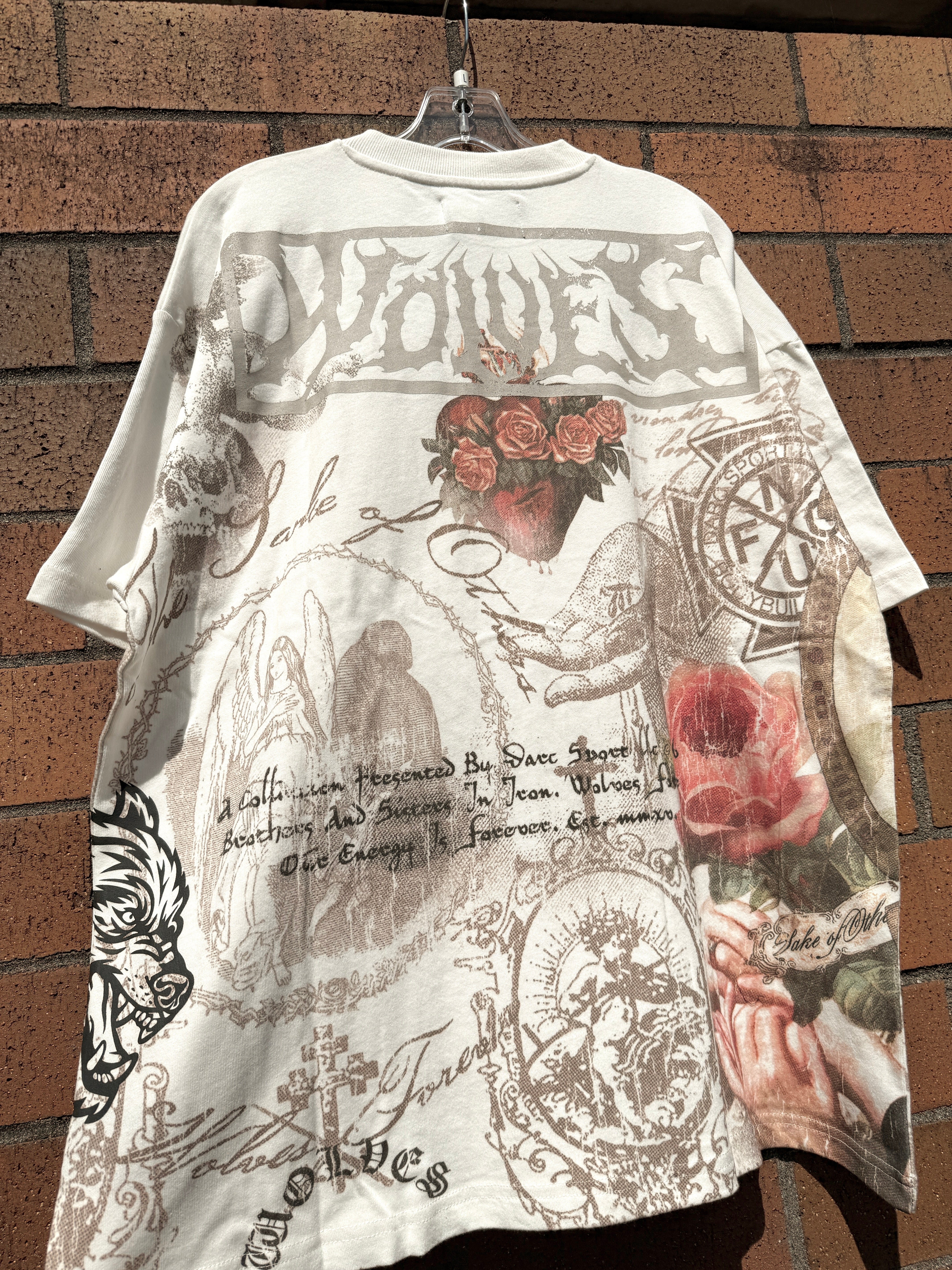 Darc Sport Heart of Thorns Oversized Tee Cream Size L