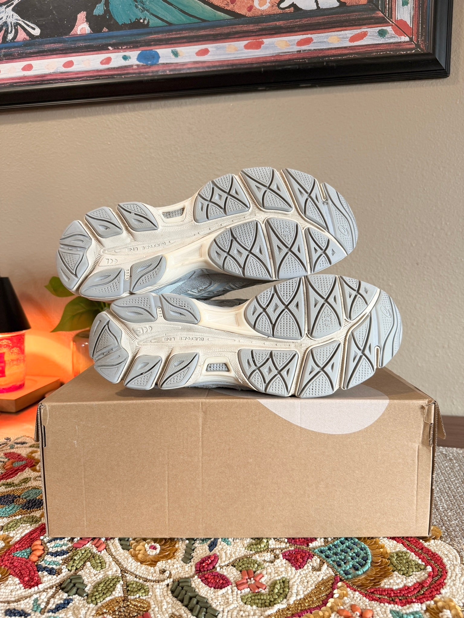 Asics Gel NYC Ivory / Mid Grey Size 11 USED