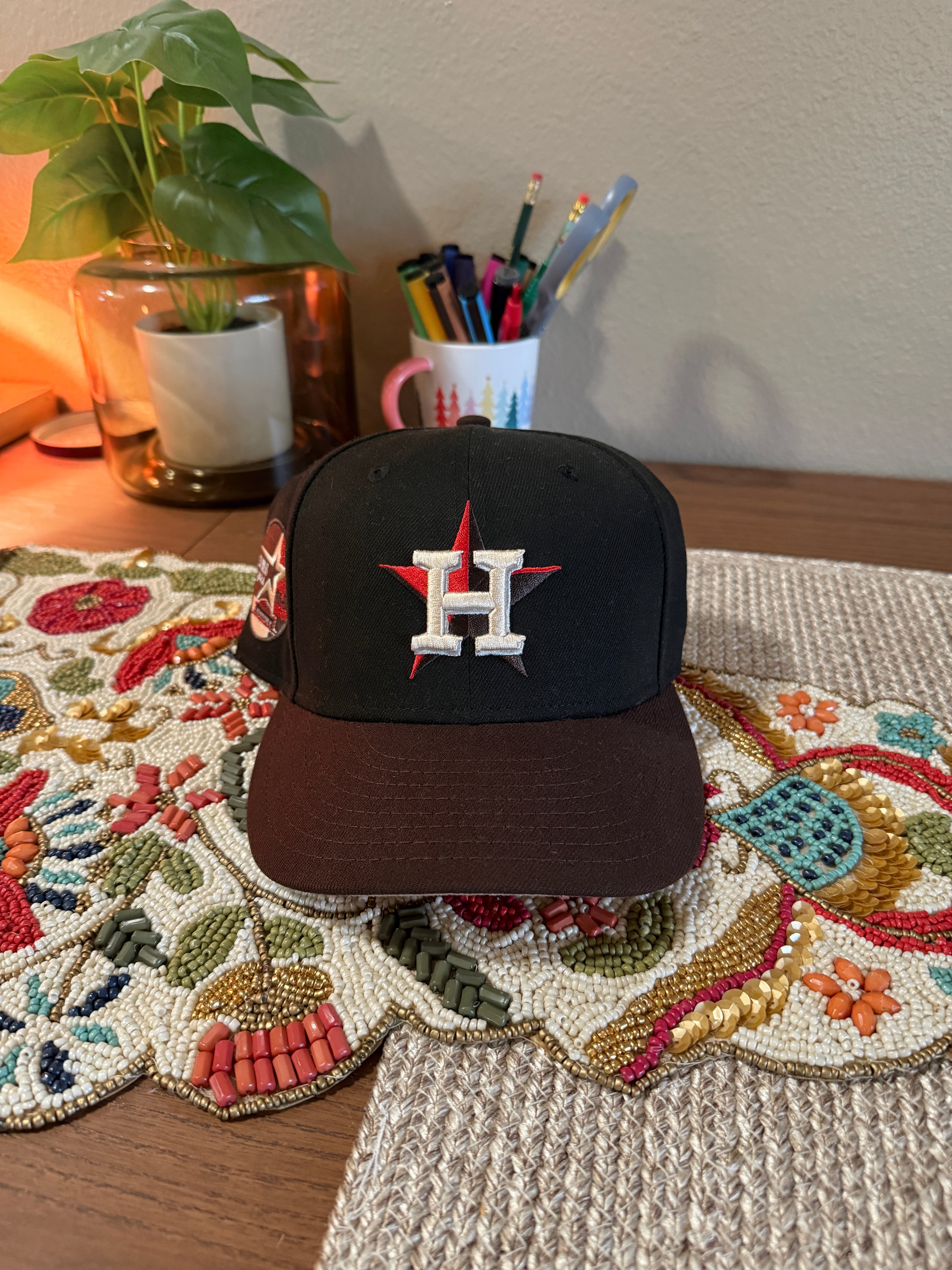 New Era x RAW Smokers Houston Astros 35 Years Fitted Hat Size 7 1/4 USED