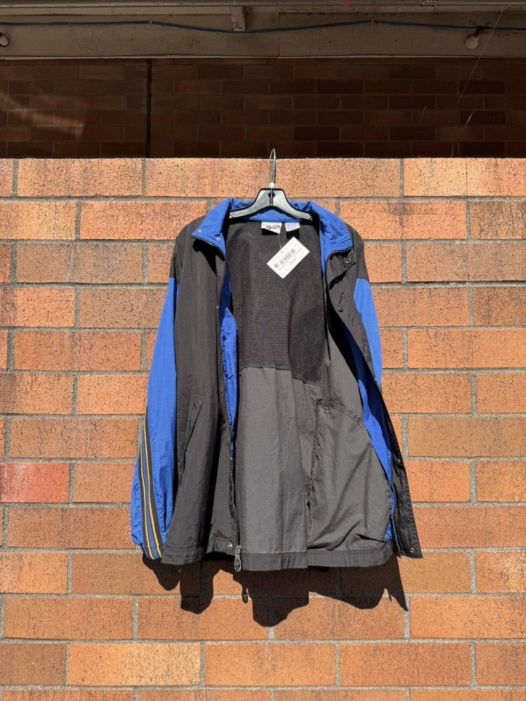 90s Reebok Black / Blue Track Jacket Sz M