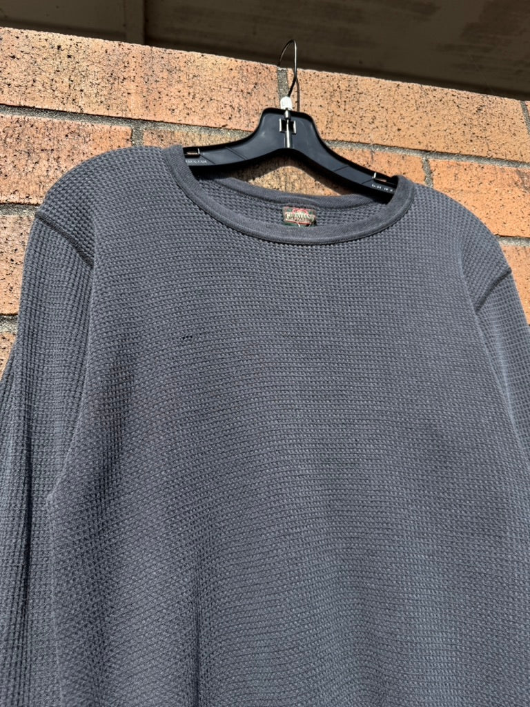 90s Greatland Apparel Black Thermal Shirt Size L