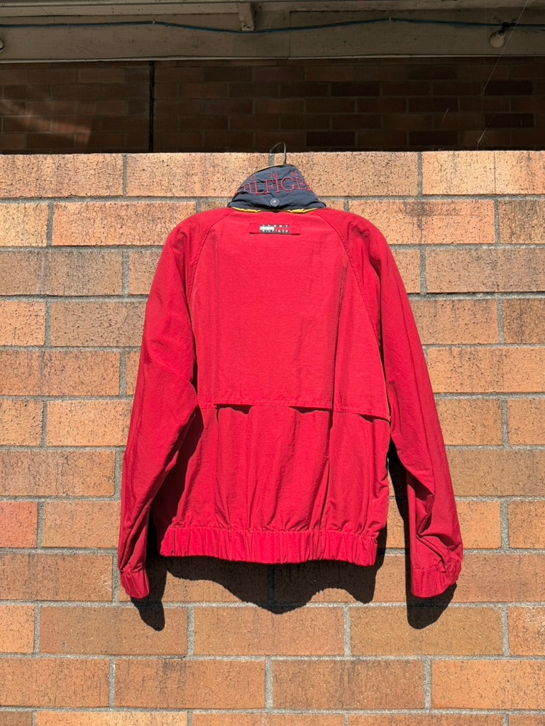 90s Tommy Hilfiger Red Flag Jacket Sz Small