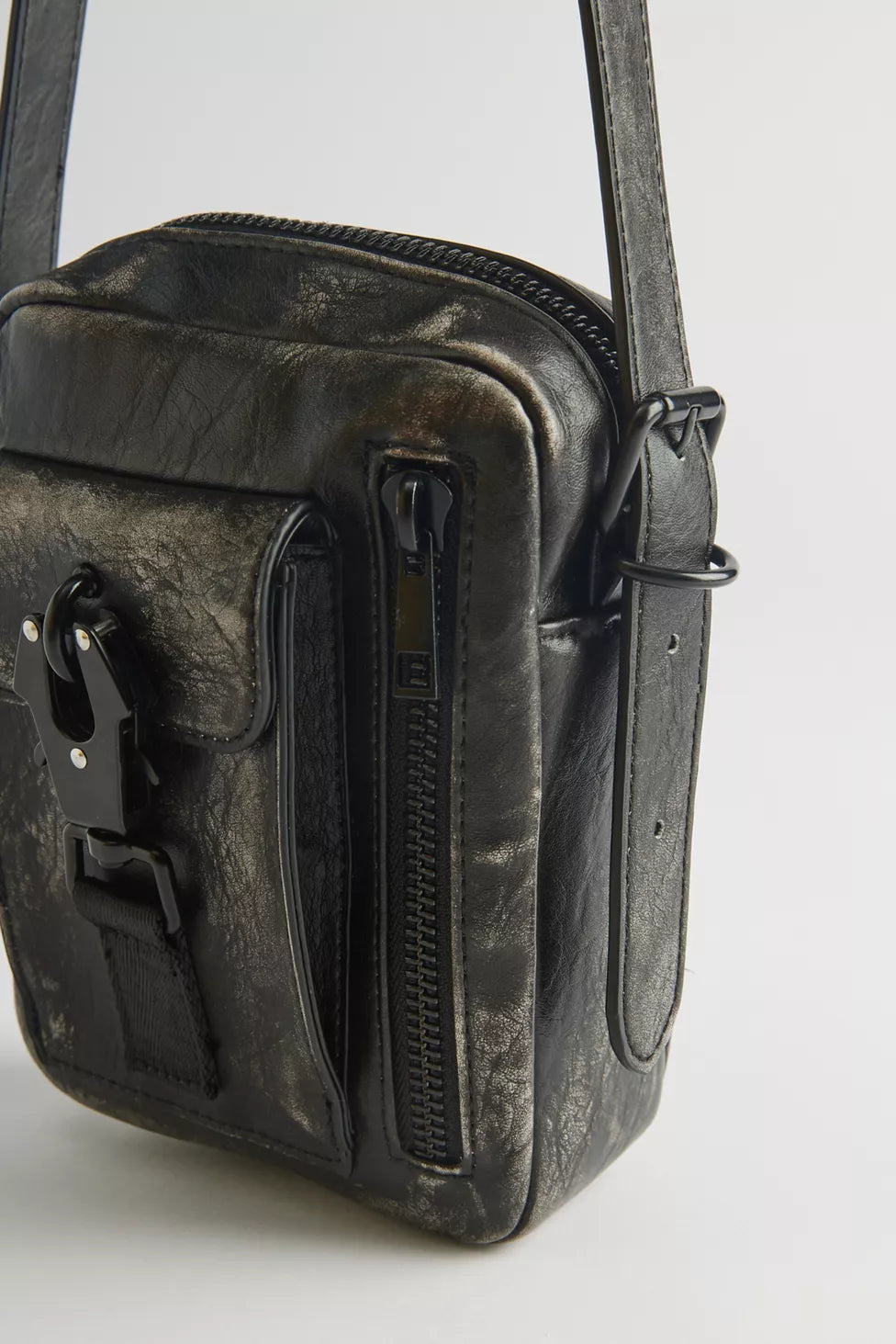 UO Washed Faux Leather Crossbody Bag