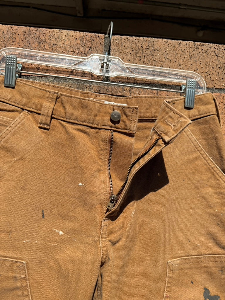 Carhartt Dark Tan Rugged Flex Relaxed Fit Double Knees Sz 30x32