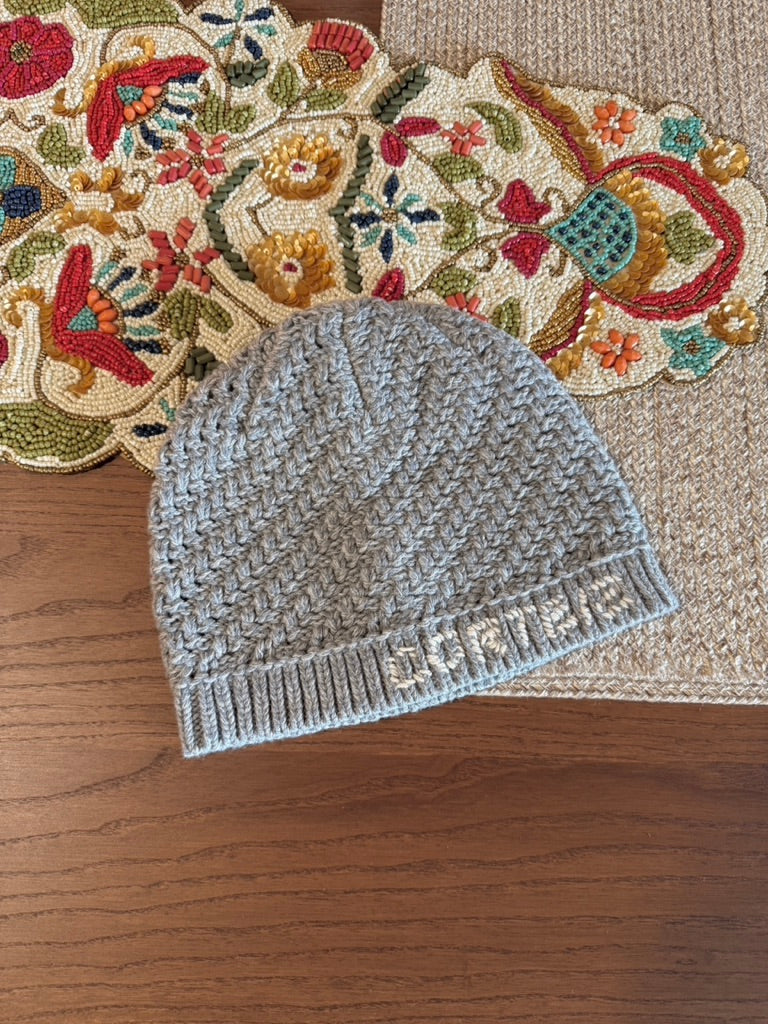 Corteiz Hand Embroidered Knit Beanie Grey