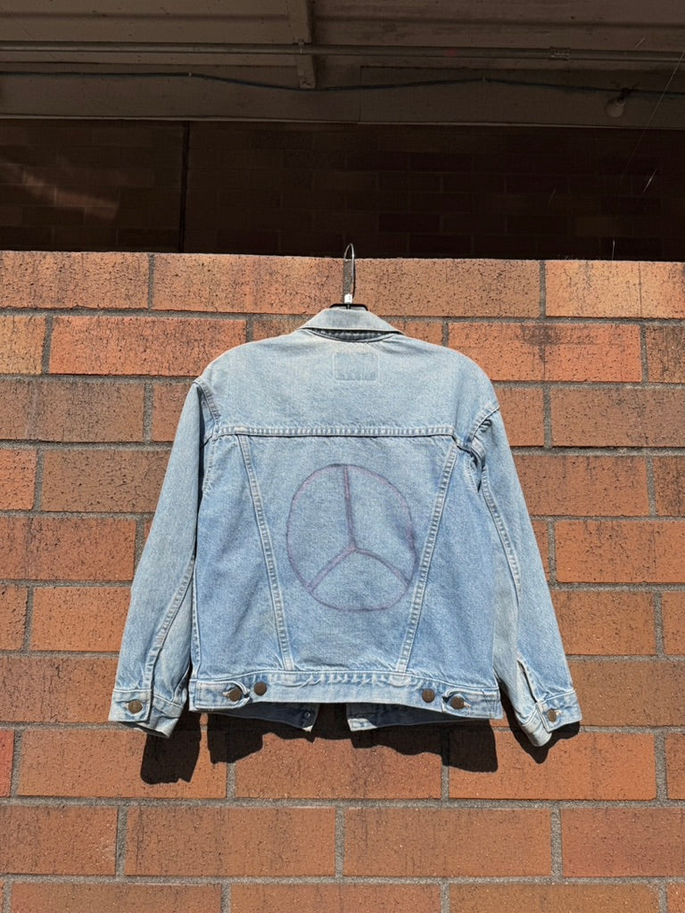 90s Levi's Type 3 Hippie Light Wash Denim Jacket Sz Small