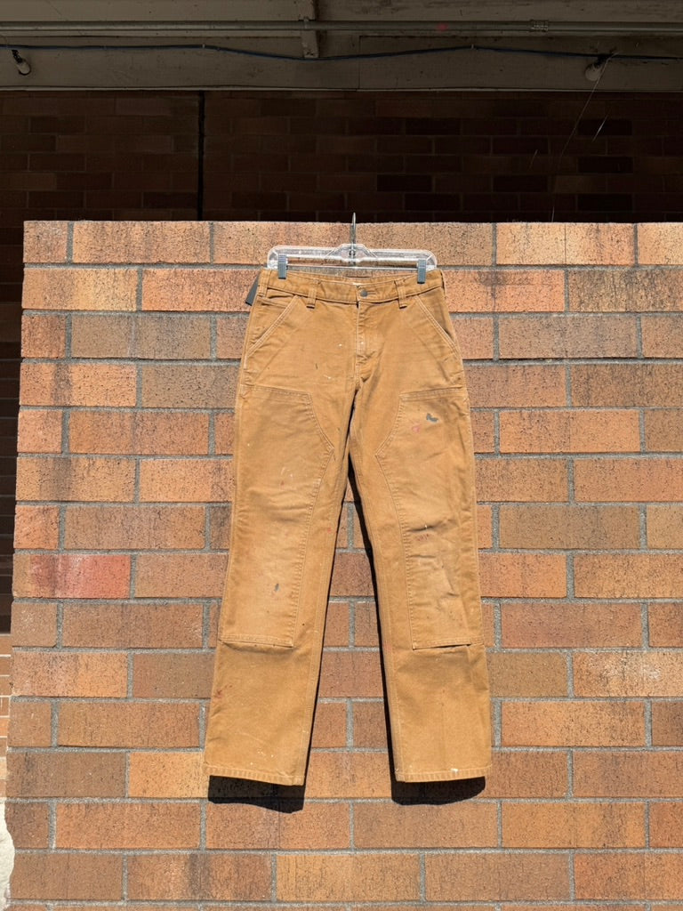 Carhartt Dark Tan Rugged Flex Relaxed Fit Double Knees Sz 30x32