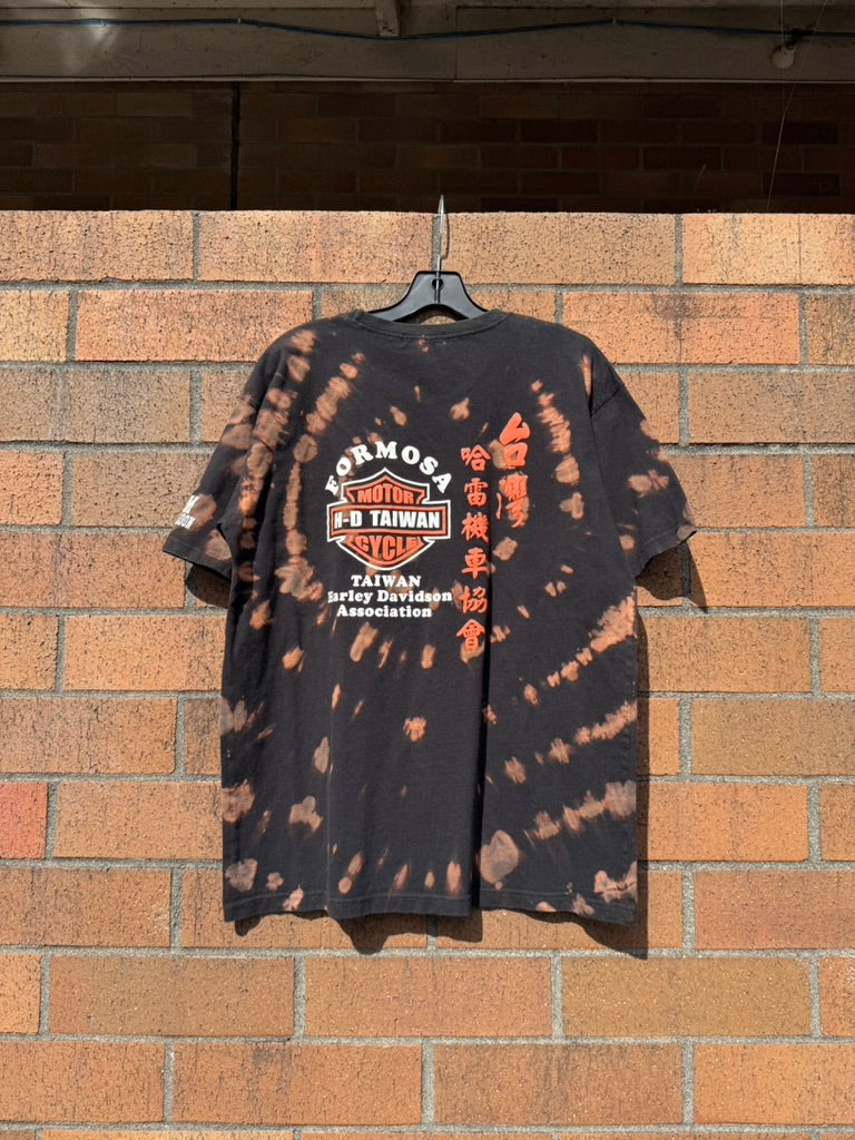 Y2K Harley Davidson Taiwan Hand Dyed Tee Size XL