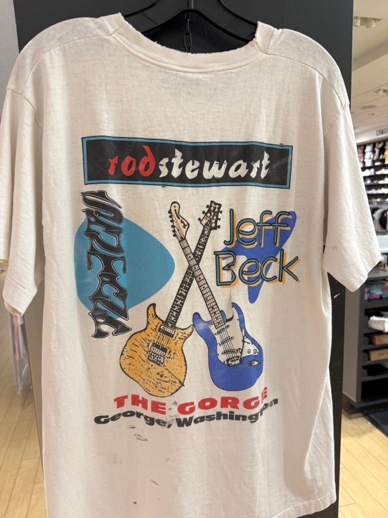 1995 Rod Stewart Santana & Jeff Beck at the Gorge Tee Sz XL