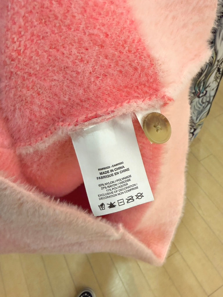 Jordan Fuzzy Cardigan Aster Pink Size M