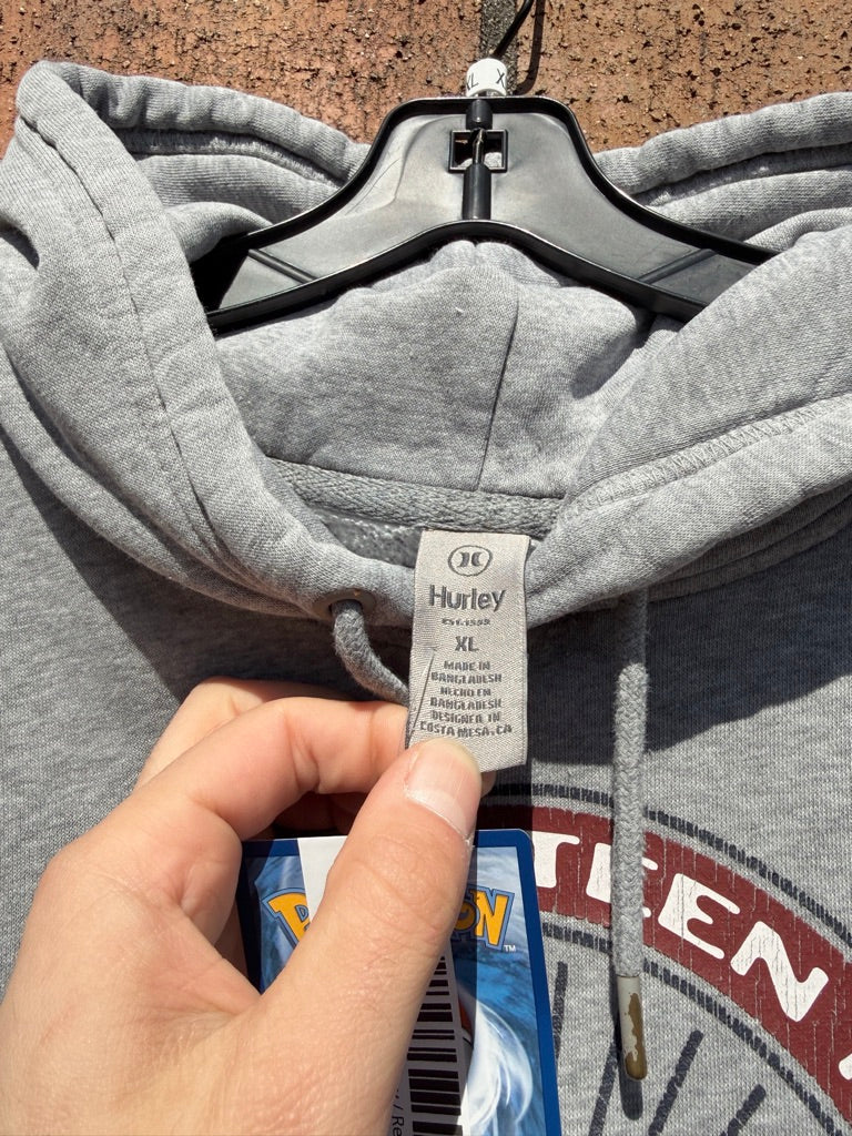 Hurley Established Hoodie Grey / Red Size XL