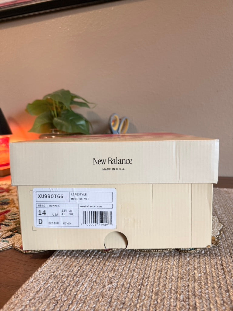 New Balance 990v6 MiUSA Teddy Santis Grey Black Size 14