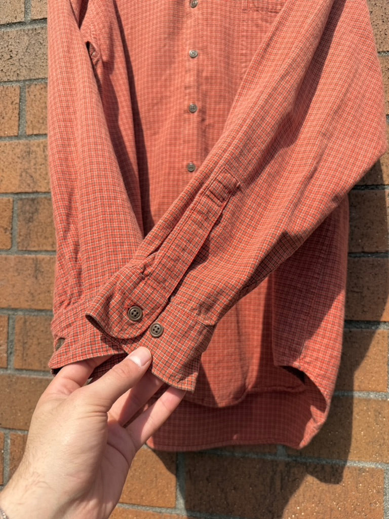 Y2K Gap Red Micro Plaid Flannel Size XL