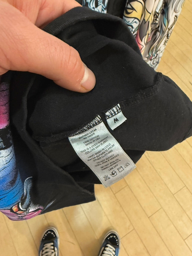 Warren Lotas x DBZ Pink Guy (Majin Buu) Tee Black Size M USED