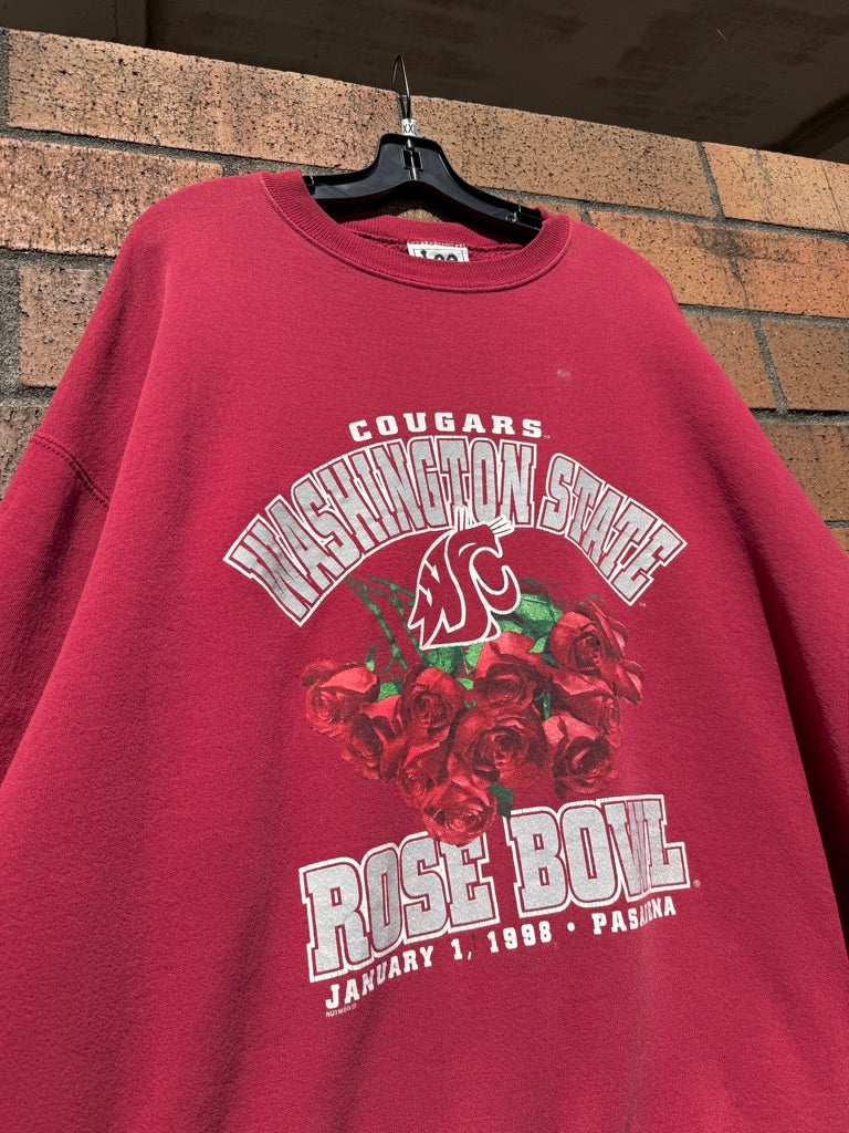 1998 WSU Cougars Rose Bowl Lee Sport Crewneck Size XXL