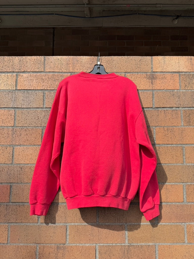 90s Chicago Bulls Red NBA Crewneck Sz L