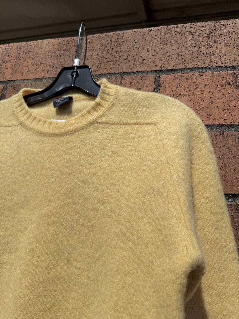 80s Carl Michaels Butter Yellow Wool Sweater Size M