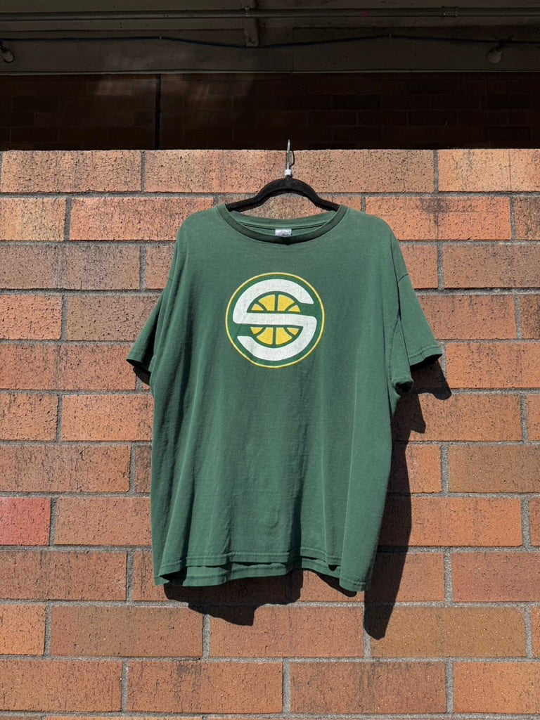Y2K Seattle Sonics FSN Tee Green Size XL