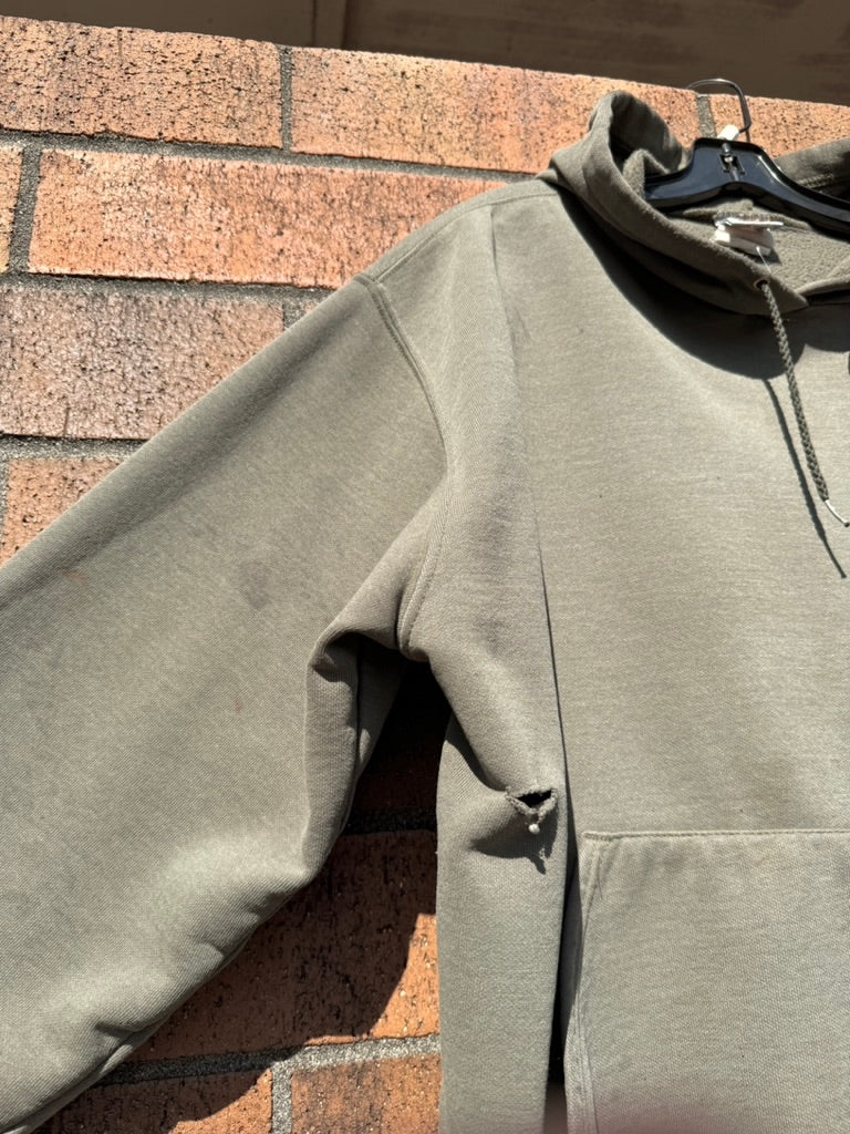 Y2K Carhartt Thrashed Olive Green Hoodie Size L
