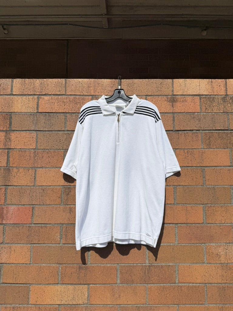90s Quiksilver White Short Sleeve French Terry Top Size M
