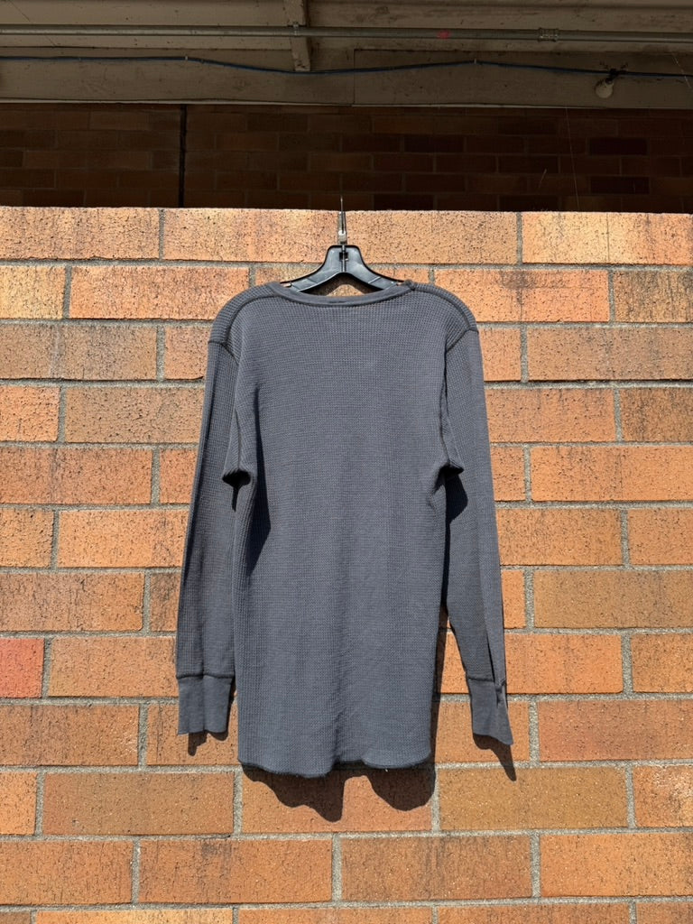 90s Greatland Apparel Black Thermal Shirt Size L
