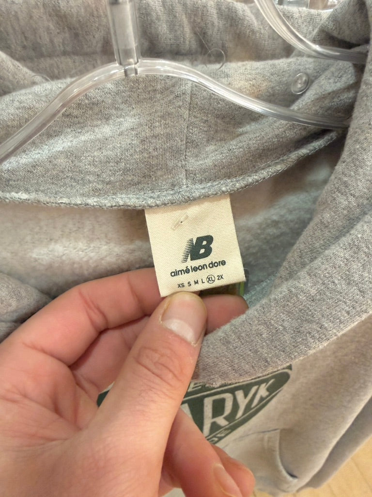 Aime Leon Dore x New Balance Sonny Hoodie Grey Size XL USED