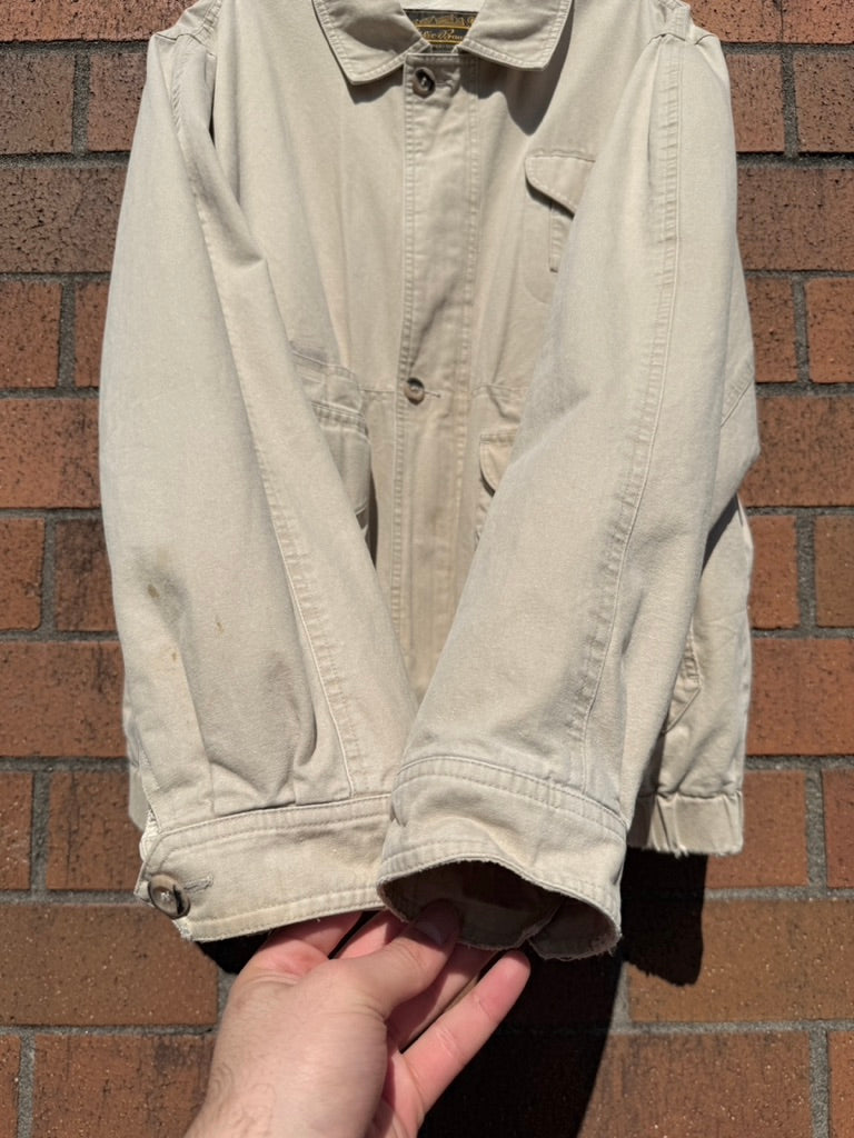 90s Eddie Bauer Beige Cargo Jacket Sz M