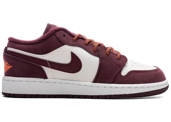 Jordan 1 Low Night Maroon (GS) No lid Sz 7