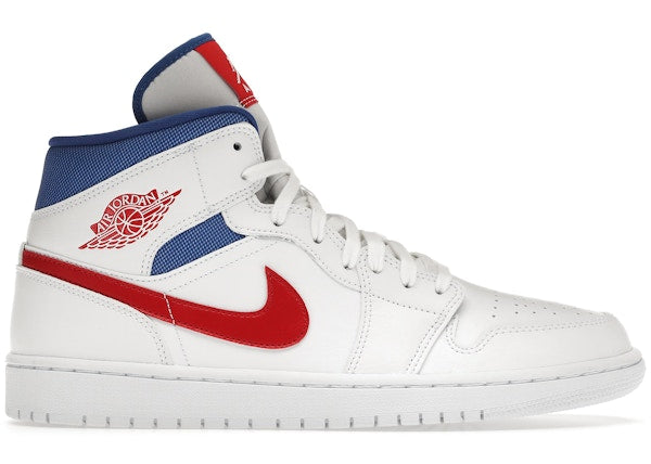 Jordan 1 Mid White Red Royal (WMNS) Sz 11