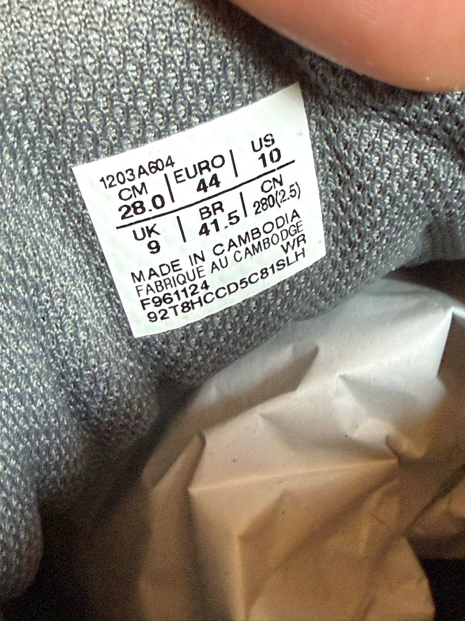 Asics GT-2160 Steel Grey Waterfall Size 10