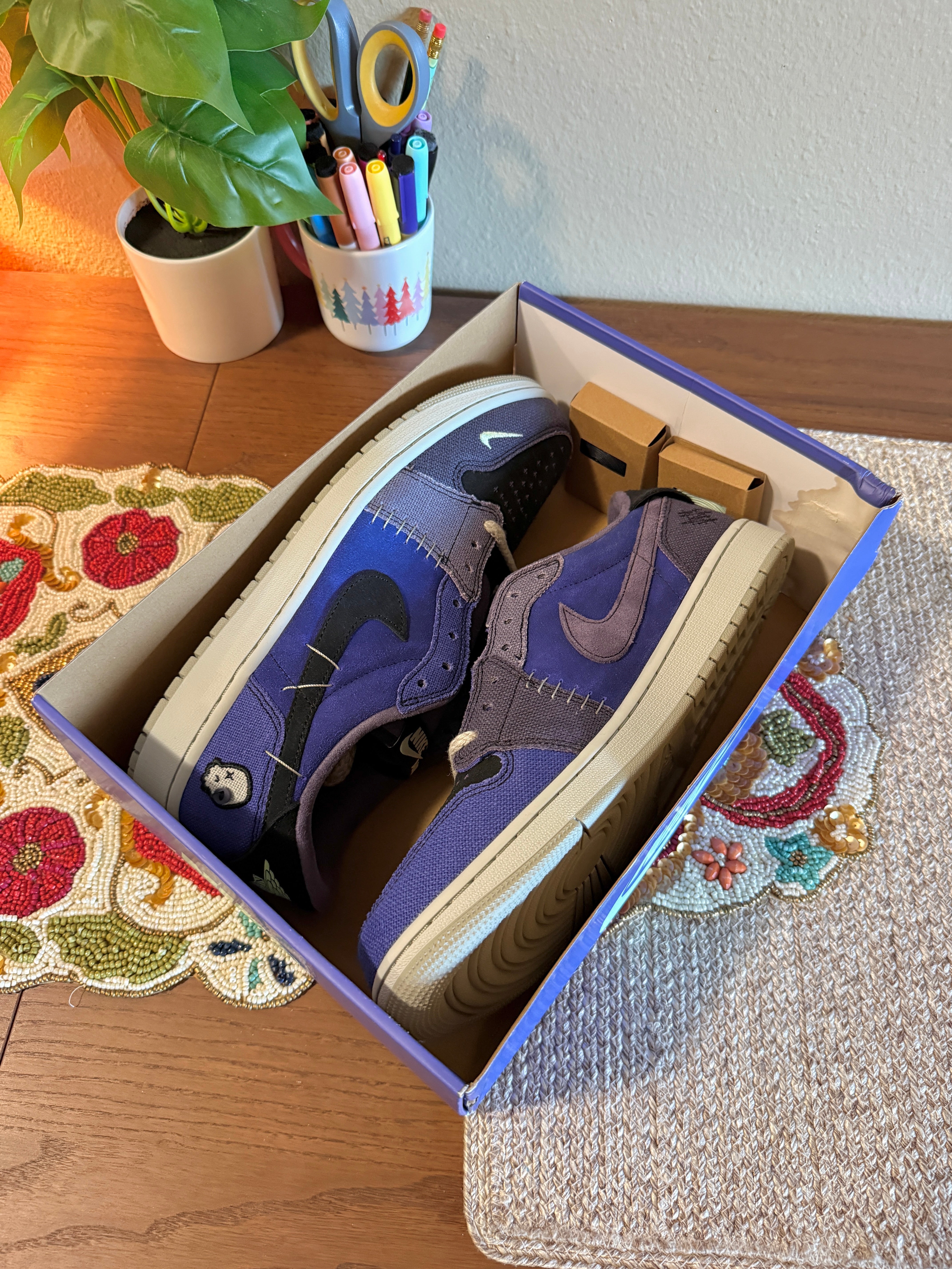 Jordan 1 Retro Low OG Zion Williamson Voodoo Alternate Size 13 MISSING LID
