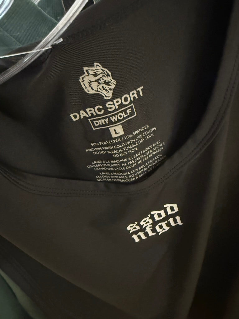 Darc Sport Hesh Dry Wolf Tommy Muscle Tank Black Size L USED