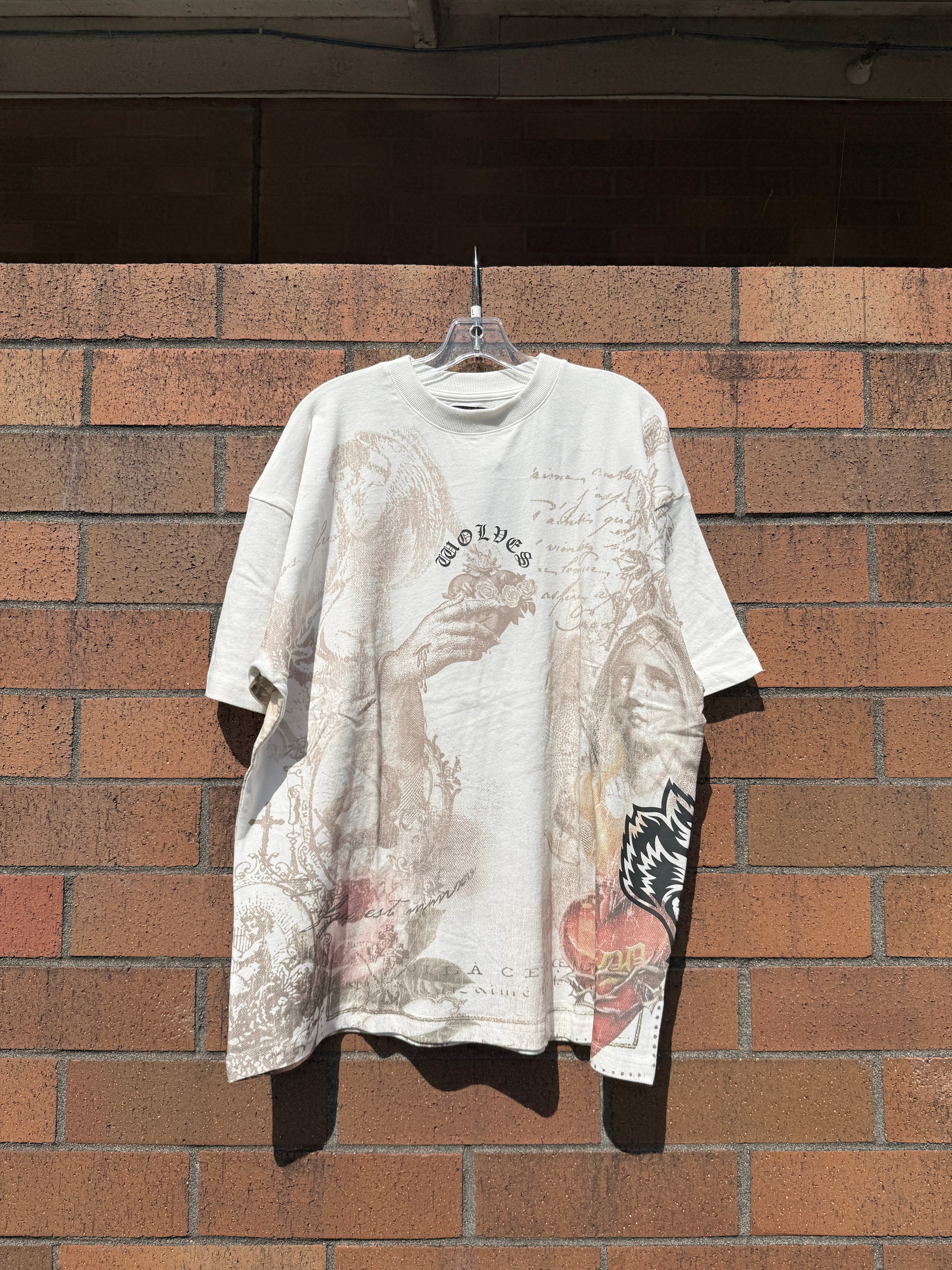 Darc Sport Heart of Thorns Oversized Tee Cream Size XL