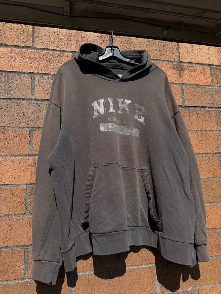 Y2K Nike Vintage Athletics Faded Black Hoodie Size XL