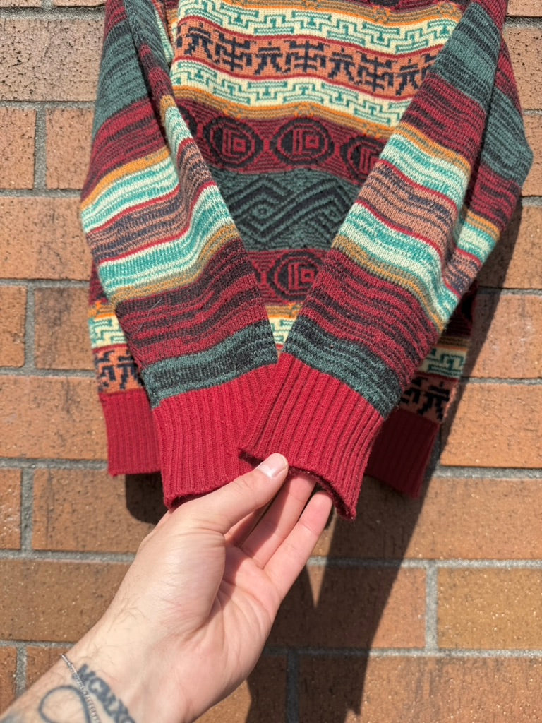90s Collageman Geometric Wool Sweater Size M