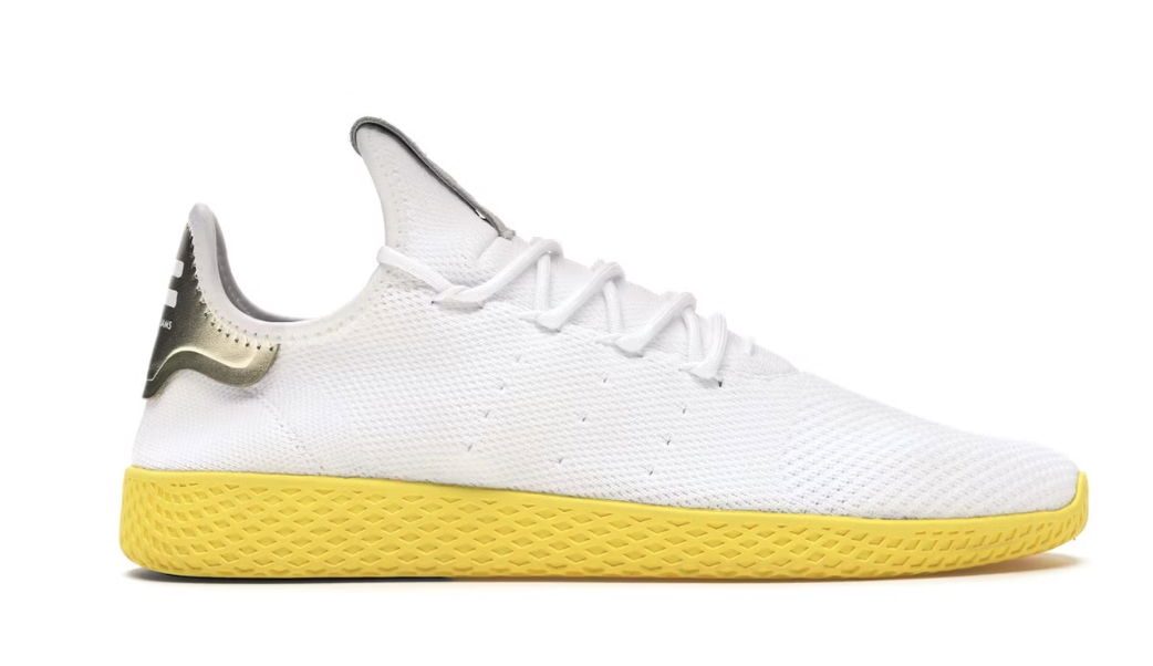 adidas Tennis HU Pharrell White Yellow Sz 6