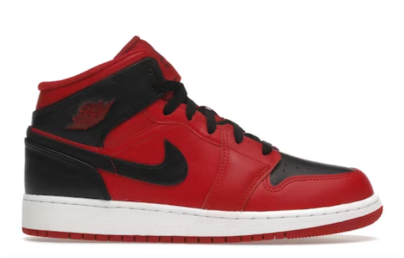 Jordan 1 Mid Reverse Bred (2021) (GS) (SIZE 6Y)