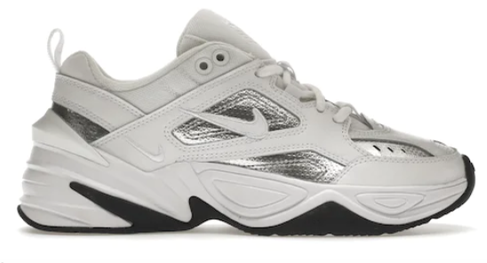 Nike M2K Tekno White Metallic Silver Black (Women's) (SIZE 8W)