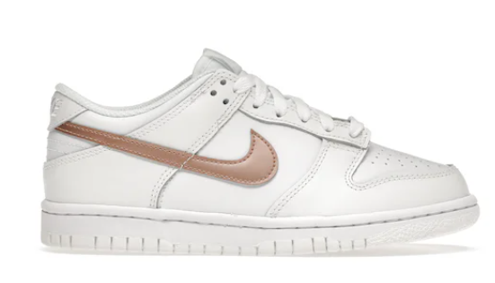Nike Dunk Low White Pink (GS) (SIZE 5Y)