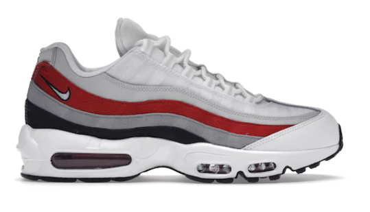 Nike Air Max 95 White Varsity Red Particle Gray (SIZE 13)