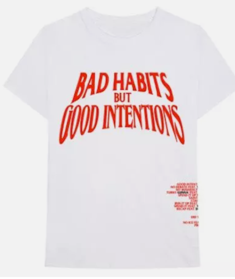 Nav x Vlone Bad Habits Tee White Sz Medium