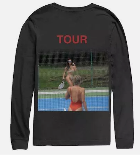 Kanye West Saint Pablo Kim Tennis Longsleeve T-Shirt Black Sz XL