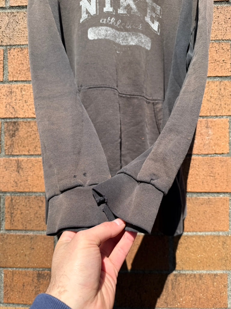 Y2K Nike Vintage Athletics Faded Black Hoodie Size XL