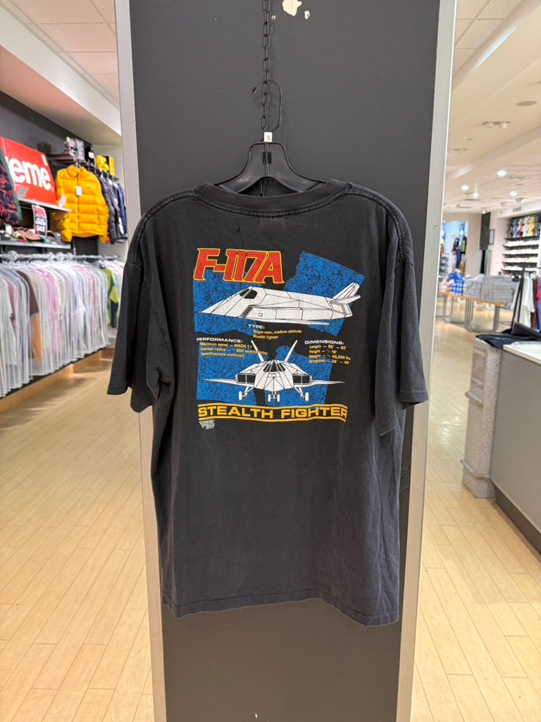 1989 F-117A Blackbird Stealth Fighter Tee Sz XL