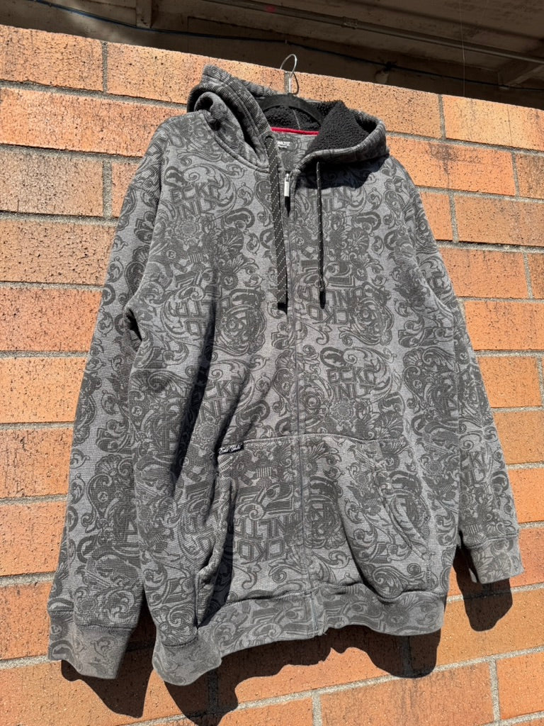 Y2K Ecko Unltd. AOP Zip Up Hoodie Size L
