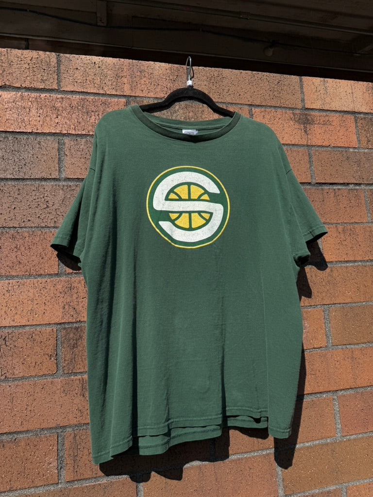 Y2K Seattle Sonics FSN Tee Green Size XL