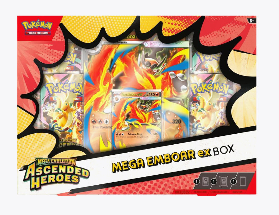 Pokemon Ascended Heroes Mega Emboar ex Box